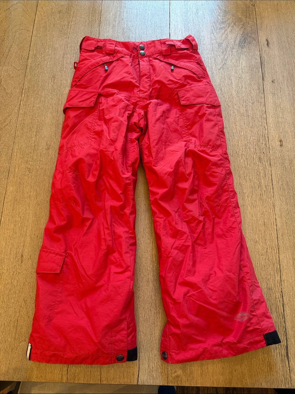 Columbia Red Kids Snow Pants with Cargo Pockets